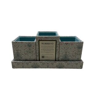 Morris & Co Hyacinth Floral Multi-Purpose Storage 4 Piece Desk Organizer Set